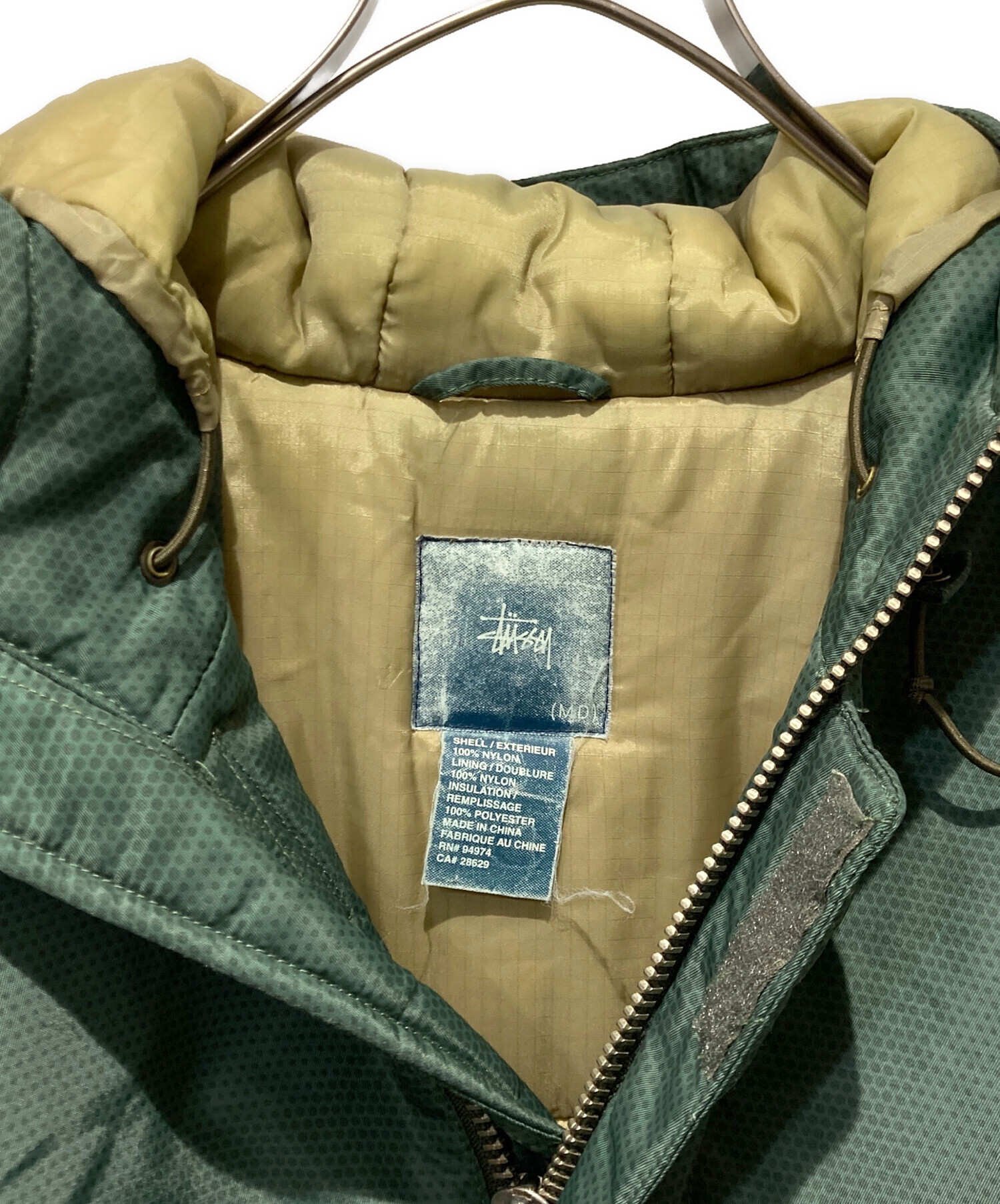 中古・古着通販】stussy (ステューシー) 中綿フーデッドジャケット