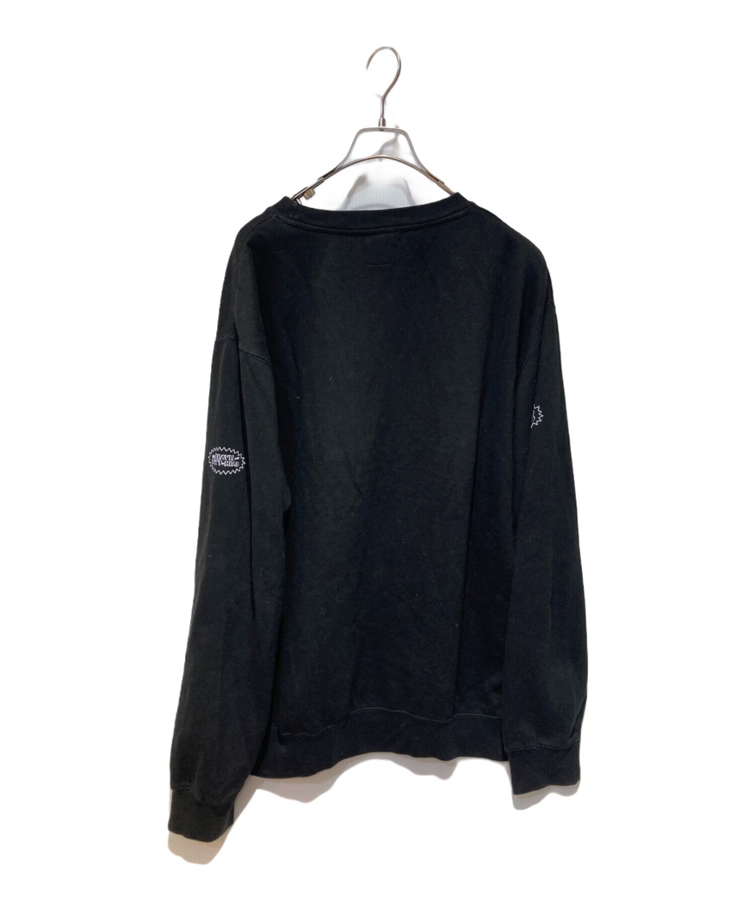 old stussy /リブライン 墨黒 スウェット size:L 【公式通販】