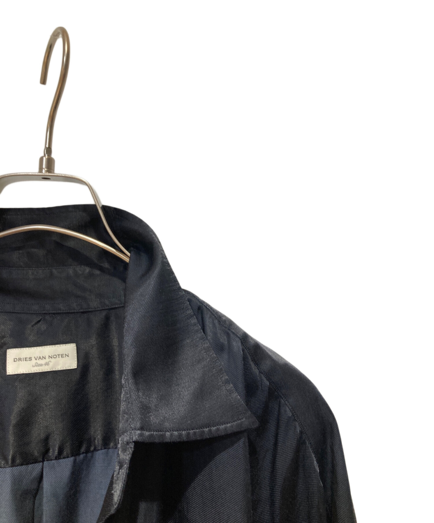 DRIES VAN NOTEN ドリスヴァンノッテン ブラウス XS 紺 【古着】【中古】【送料無料】 DRIES VAN NOTEN - DRIES VAN NOTEN ドリスヴァンノッテン ブラウス XS