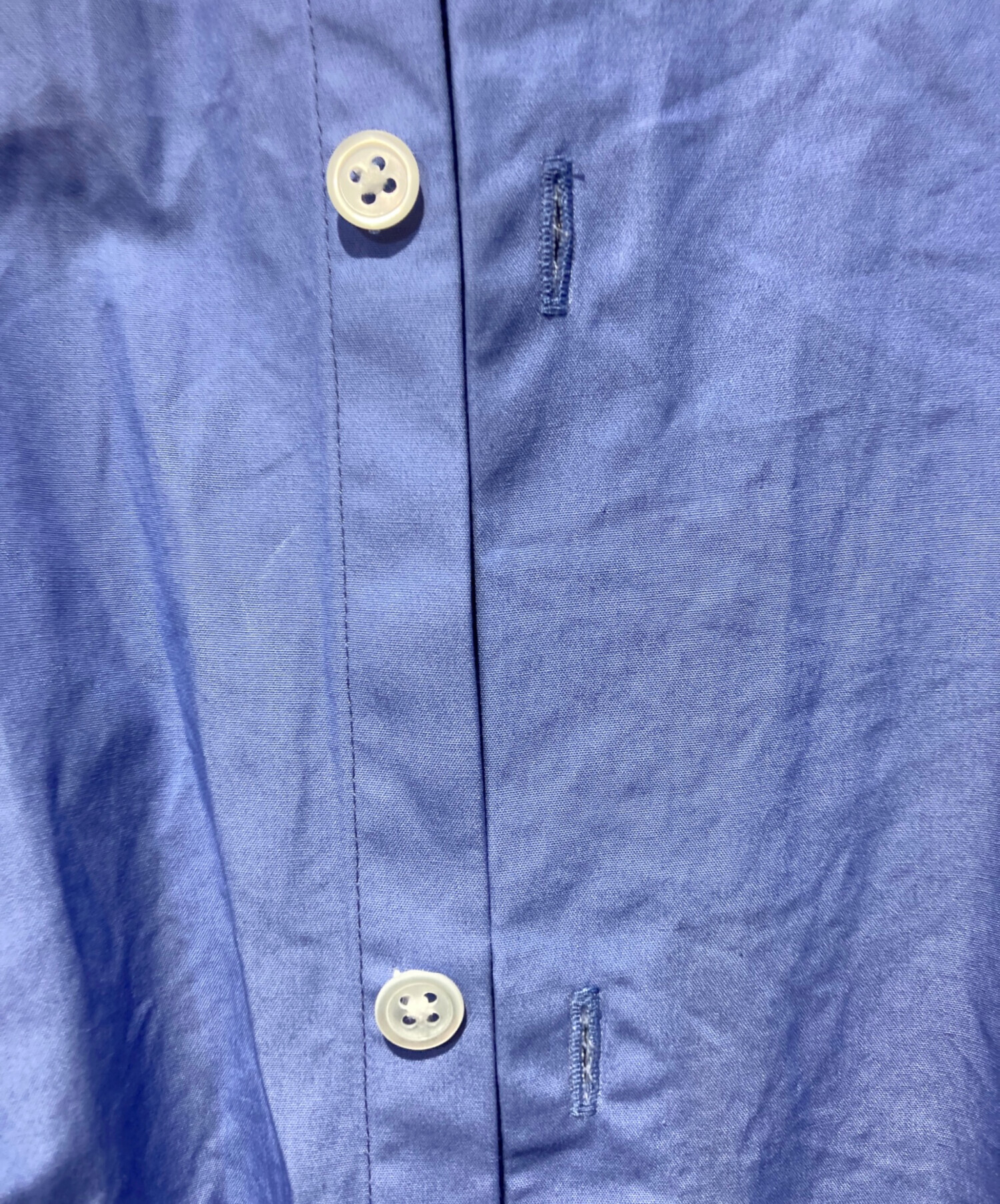 中古・古着通販】ATON (エイトン) SUVIN BROAD OVERSIZED SHIRT ブルー
