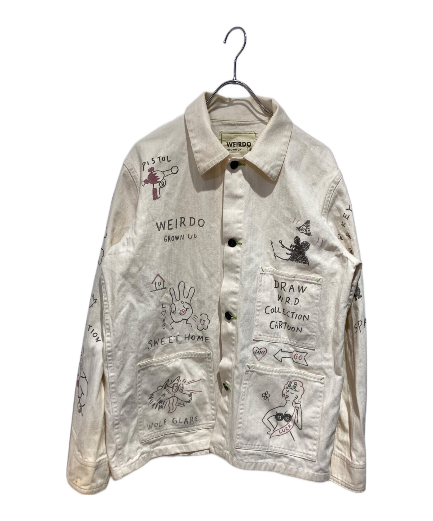 中古・古着通販】WEIRDO (ウィアード) コットンカバーオール ベージュ