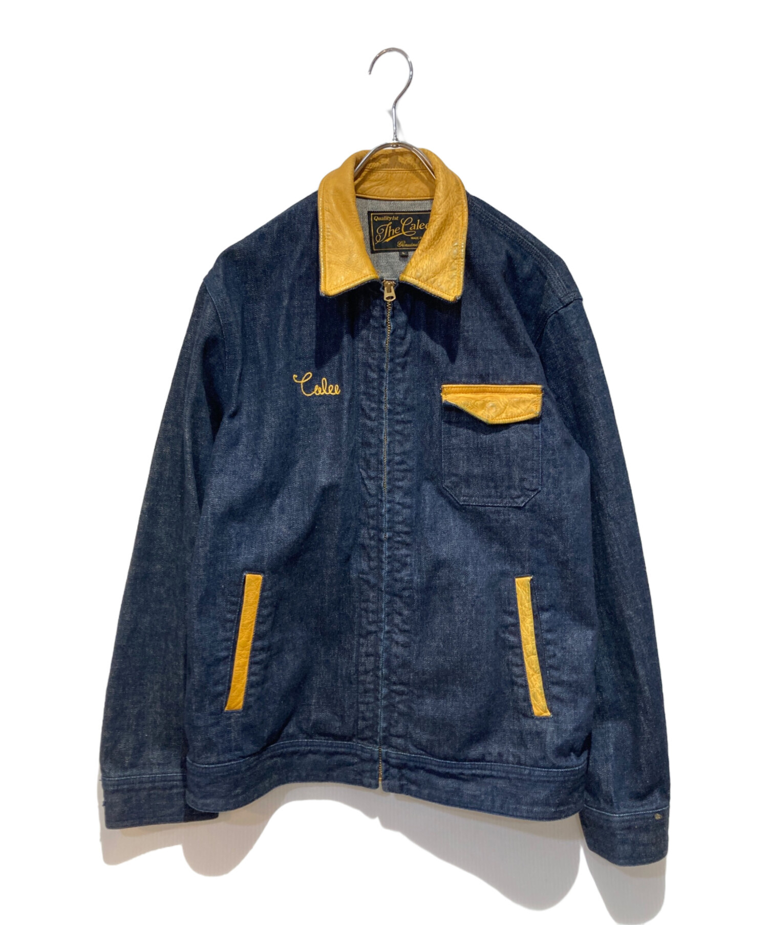 中古・古着通販】CALEE (キャリー) レザー切替デニムジャケット