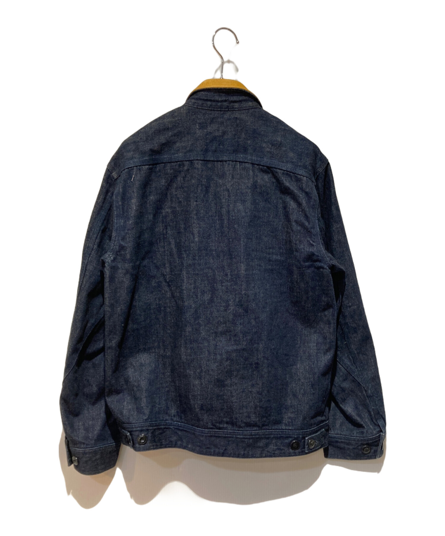 CALEE デニムジャケット インディゴ Lサイズ 中古・古着通販】CALEE (キャリー) レザー切替デニムジャケット