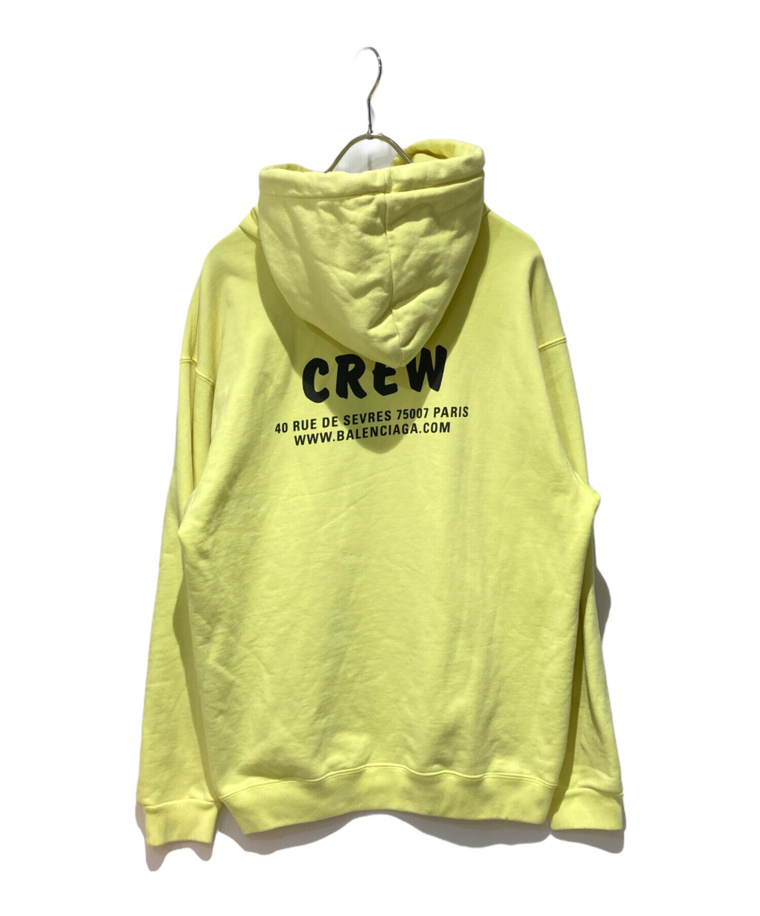 BALENCIAGA 蛍光イエロー パーカー BALENCIAGA（バレンシアガ）パーカー 黄 サイズ:XS メンズ