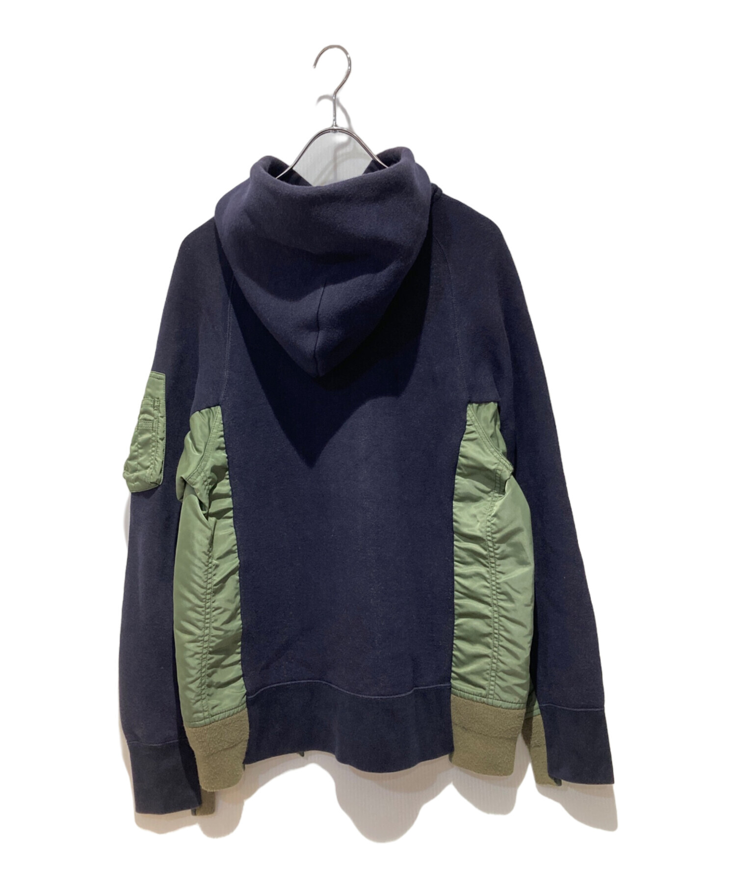 SACAI サカイMA-1 SWEAT HOODIE SIZE2新品 中古・古着通販】sacai (サカイ) Sponge Sweat x MA-1 Hoodie カーキ