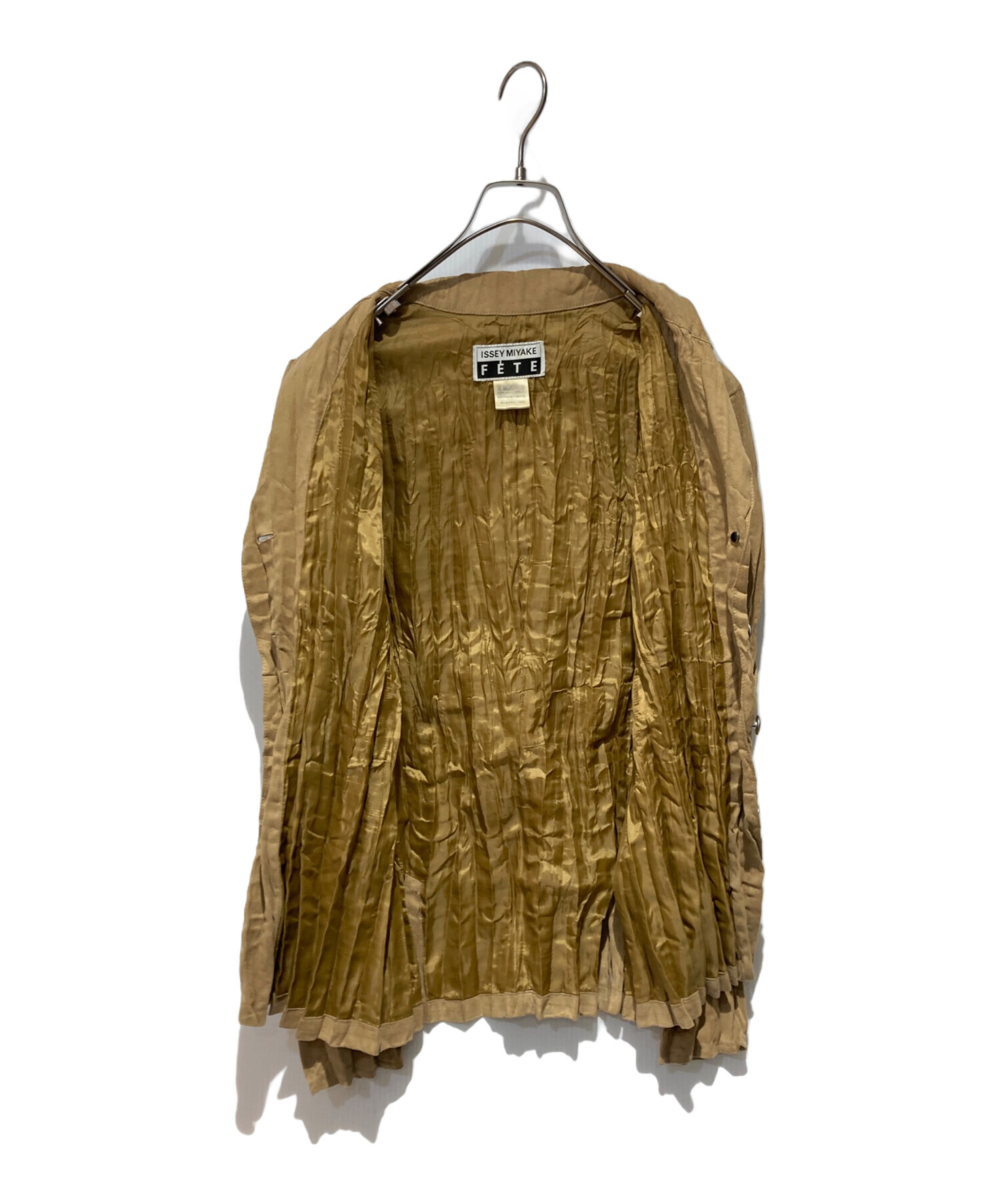 ISSEY MIYAKE FÊTE ベージュ長袖シャツブラウス2 ISSEY MIYAKE FETE 