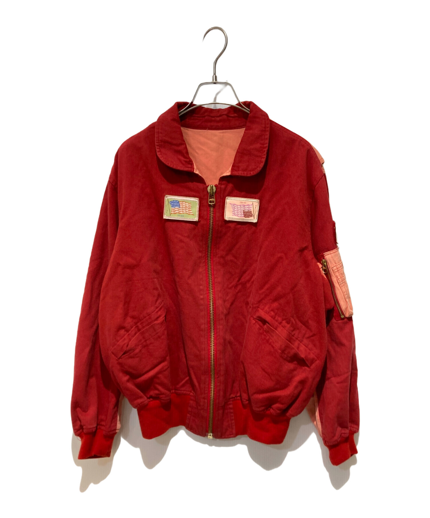 ピンクハウス　ブルゾン　フリーサイズ　赤　レッド　Sサイズ　Mサイズ 中古・古着通販】PINK HOUSE (ピンクハウス) ミリタリーブルゾン