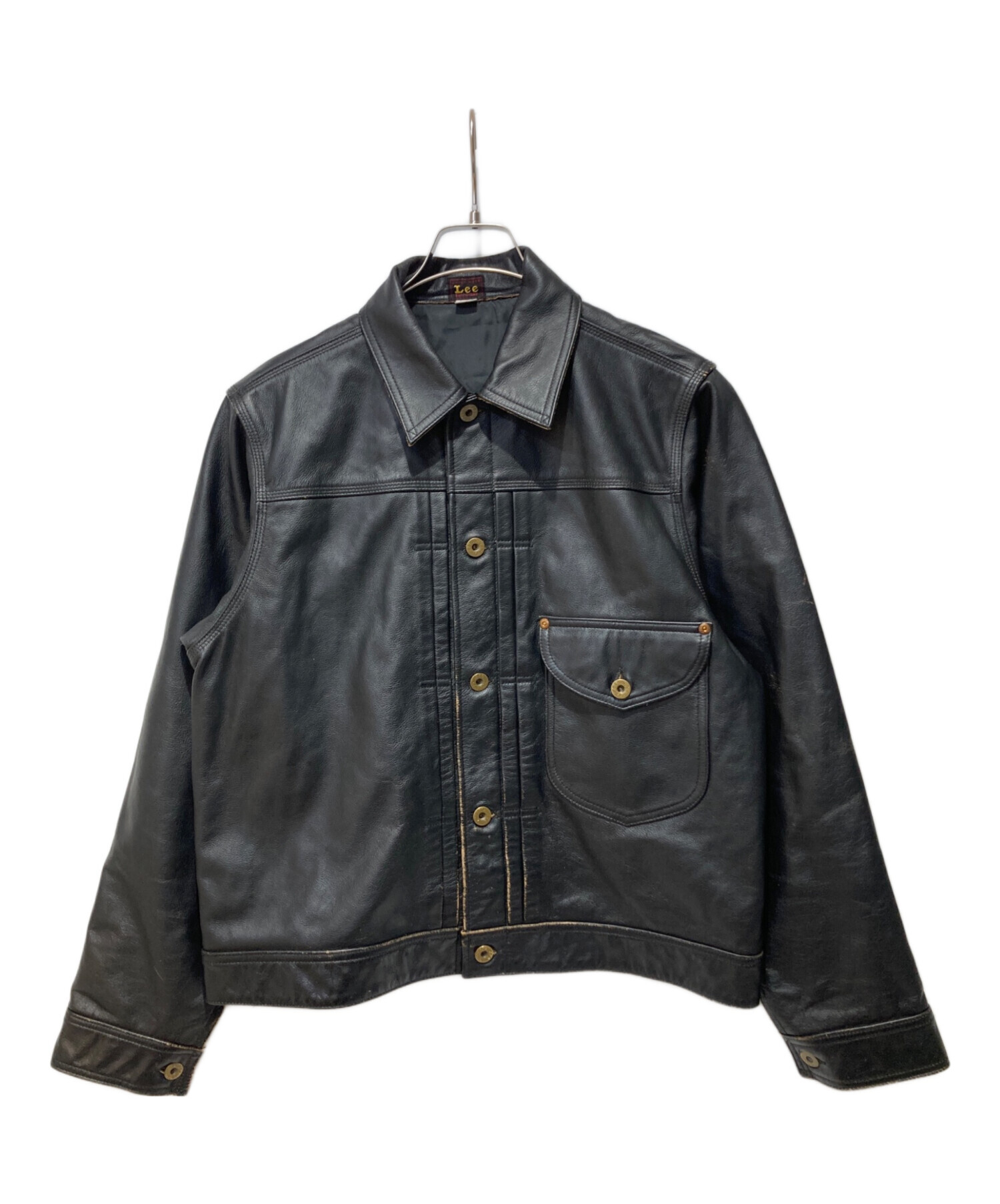 中古・古着通販】LEE (リー) COWBOY Jacket LEATHER ブラック サイズ