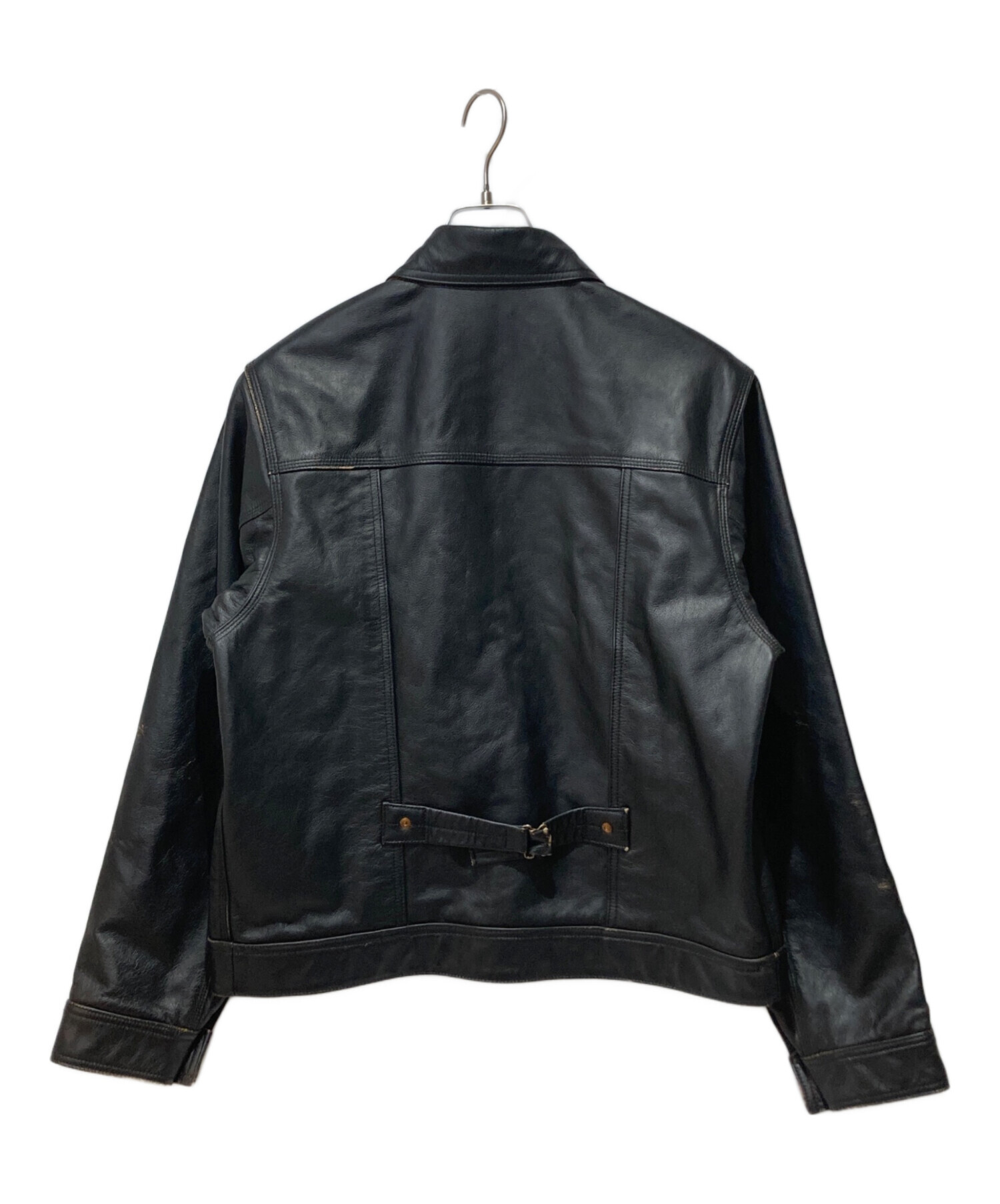 中古・古着通販】LEE (リー) COWBOY Jacket LEATHER ブラック サイズ