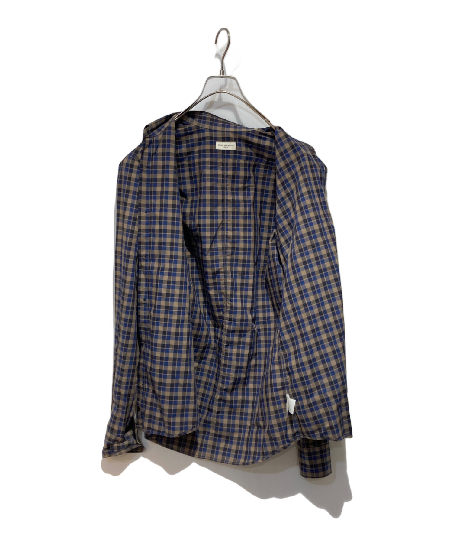 DRIES VAN NOTEN チェック柄長袖シャツ 42 中古・古着通販】DRIES VAN NOTEN (ドリスヴァンノッテン) チェック