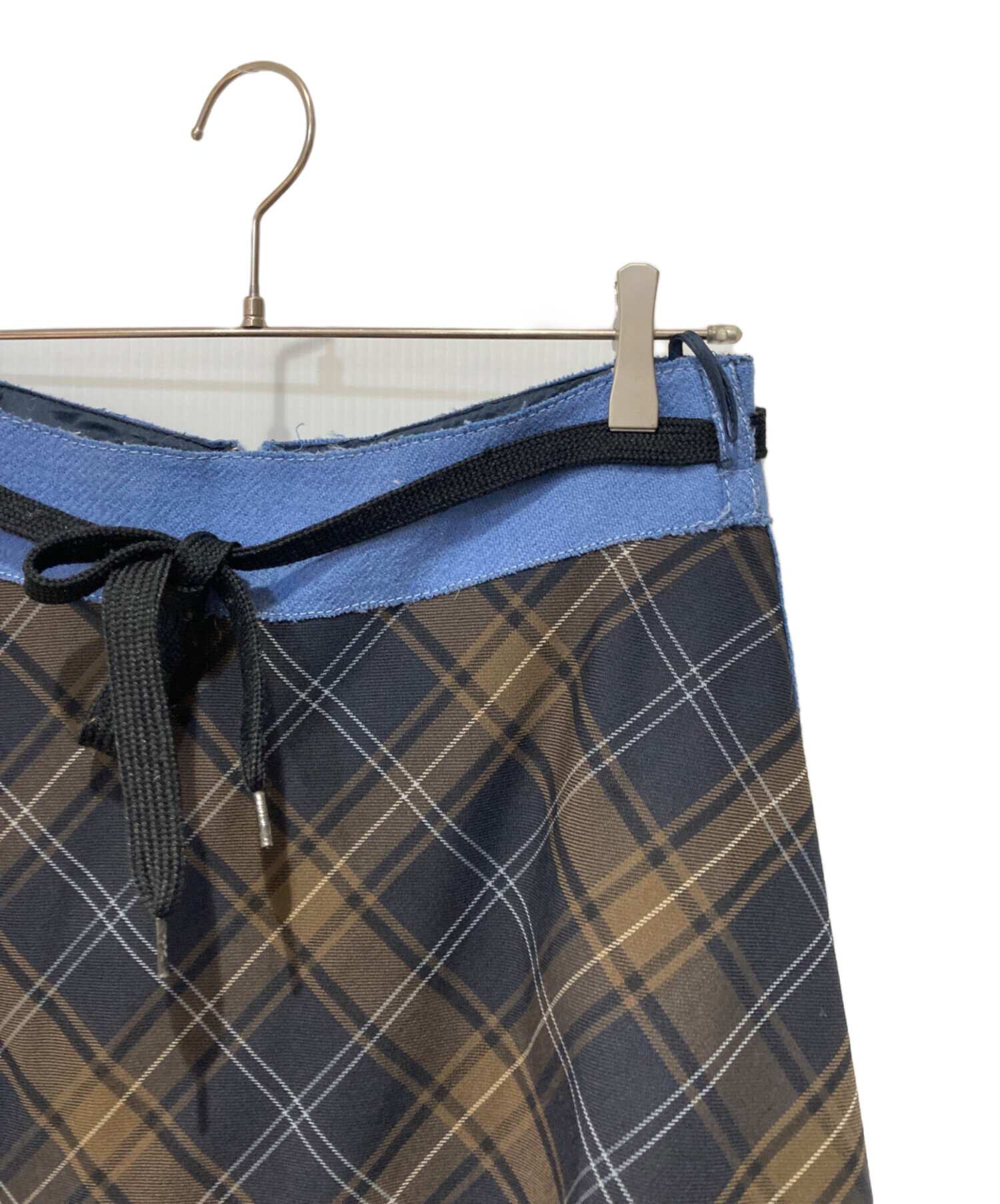 中古・古着通販】MIU MIU (ミュウミュウ) チェックスカート ブルー