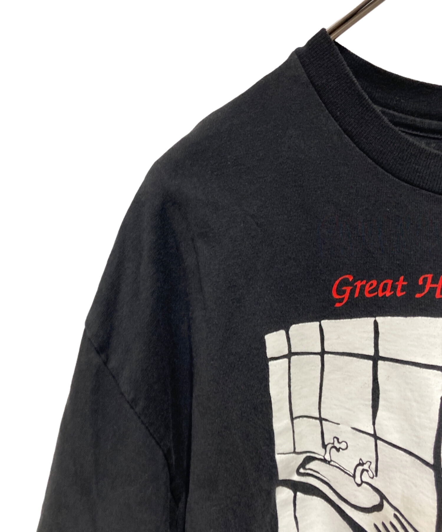 中古・古着通販】Hanes (ヘインズ) 90s アートTシャツ ブラック サイズ