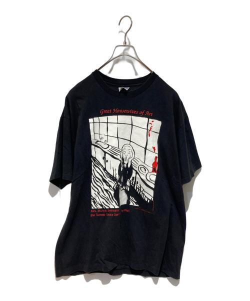 中古・古着通販】Hanes (ヘインズ) 90s アートTシャツ ブラック サイズ
