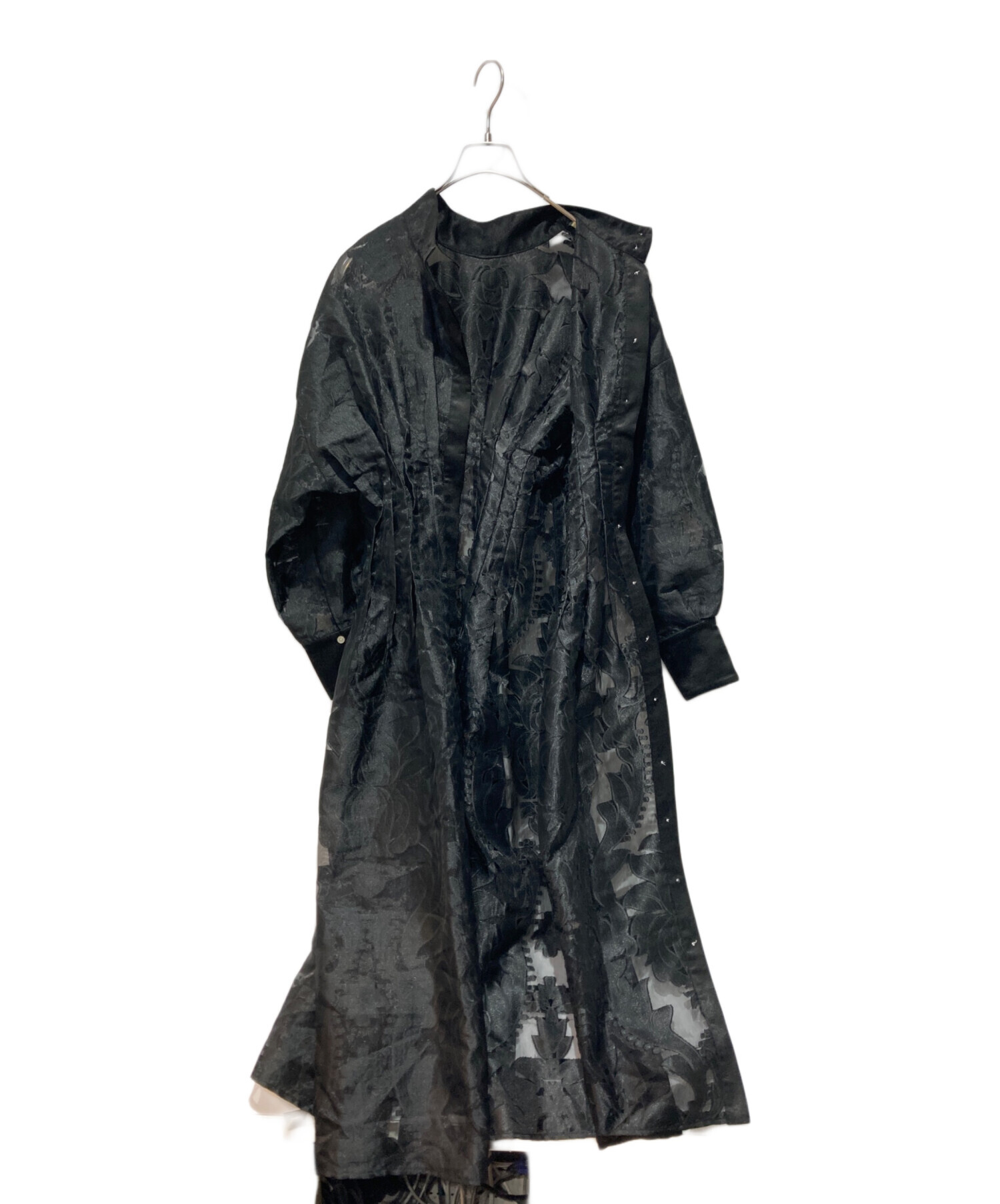 中古・古着通販】Ameri (アメリ) UND SHEER JACQUARD TUCK DRESS 