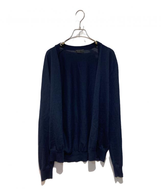 中古・古着通販】PRADA (プラダ) Vネックカーディガン ネイビー サイズ