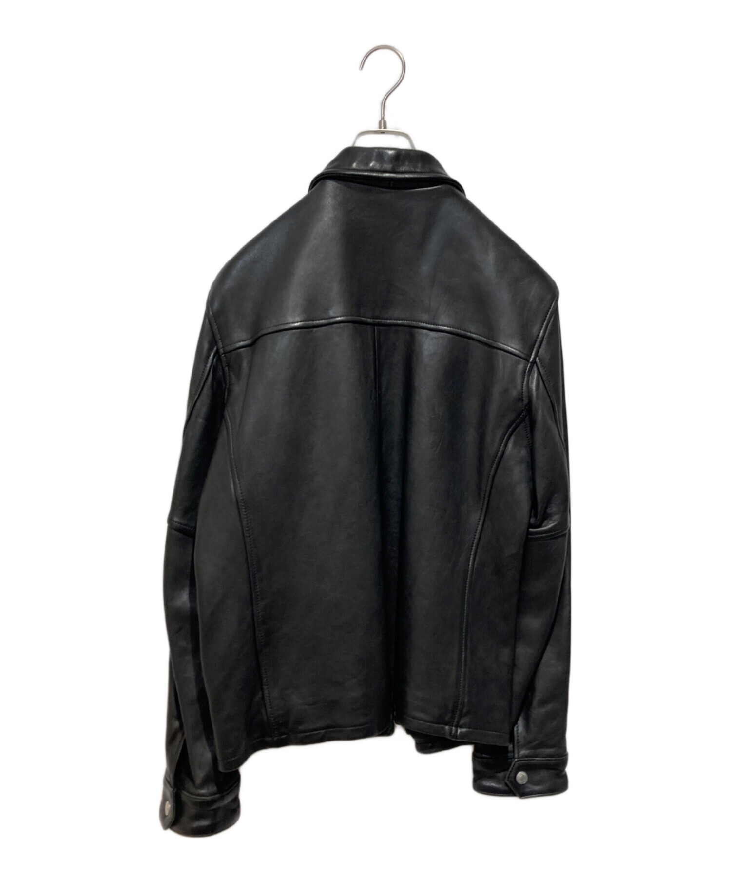 schott 黒のライダースジャケット 中古・古着通販】Schott (ショット) シングルブレストライダース