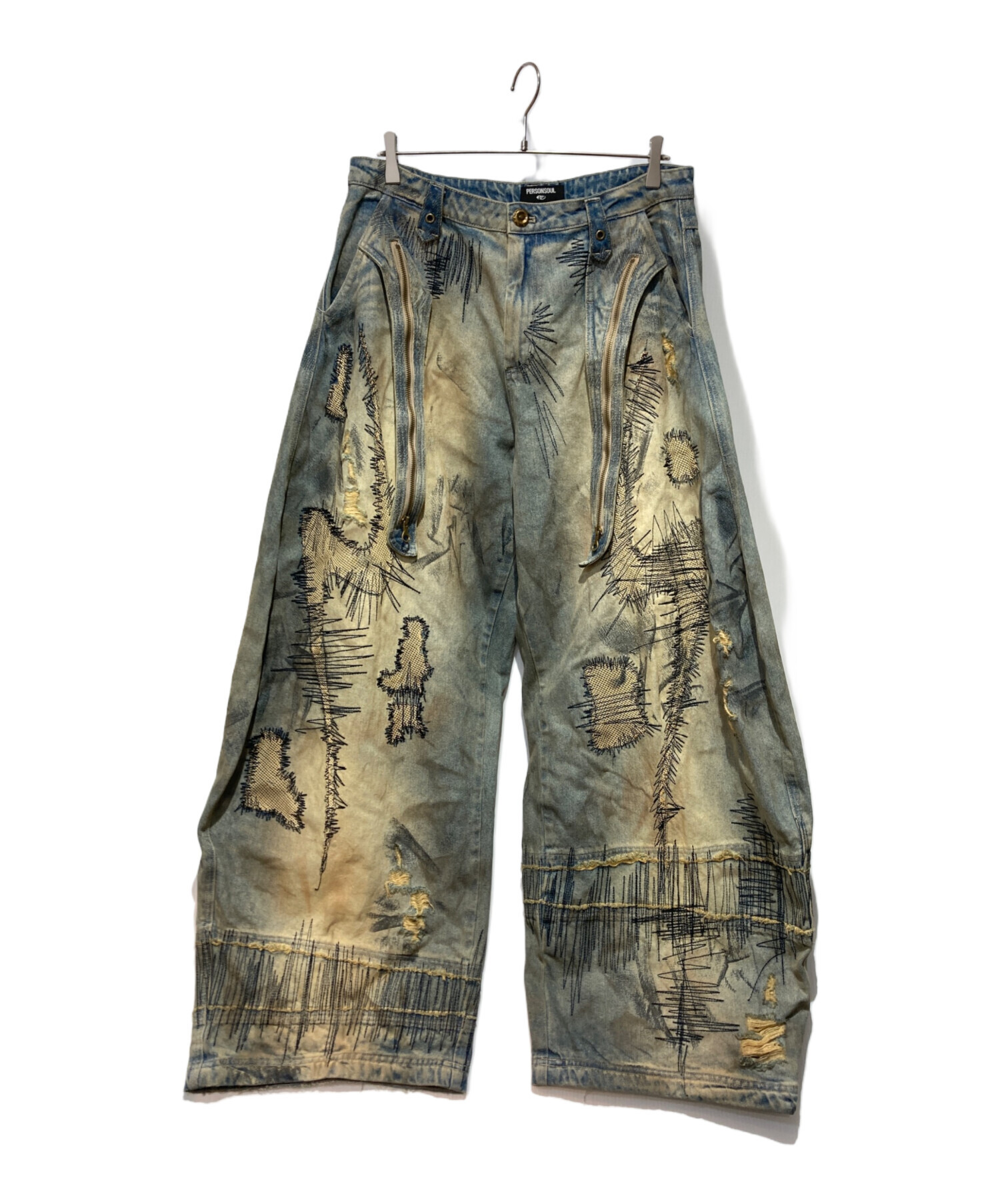 中古・古着通販】PERSONSOUL (パーソンソウル) STAIN EMBROIDERY 
