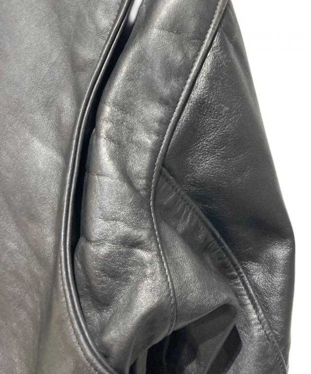 Schott ショット PERFECTO ポリスマンレザージャケット 黒 38 中古・古着通販】Schott (ショット) ポリスマンレザージャケット