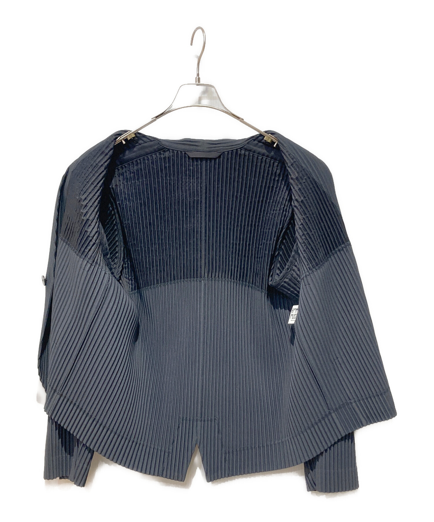 ISSEY MIYAKE イッセイミヤケ ブラウス L 青 【古着】【中古】【送料無料】 中古・古着通販】ISSEY MIYAKE MEN (イッセイミヤケメン) ノーカラー S