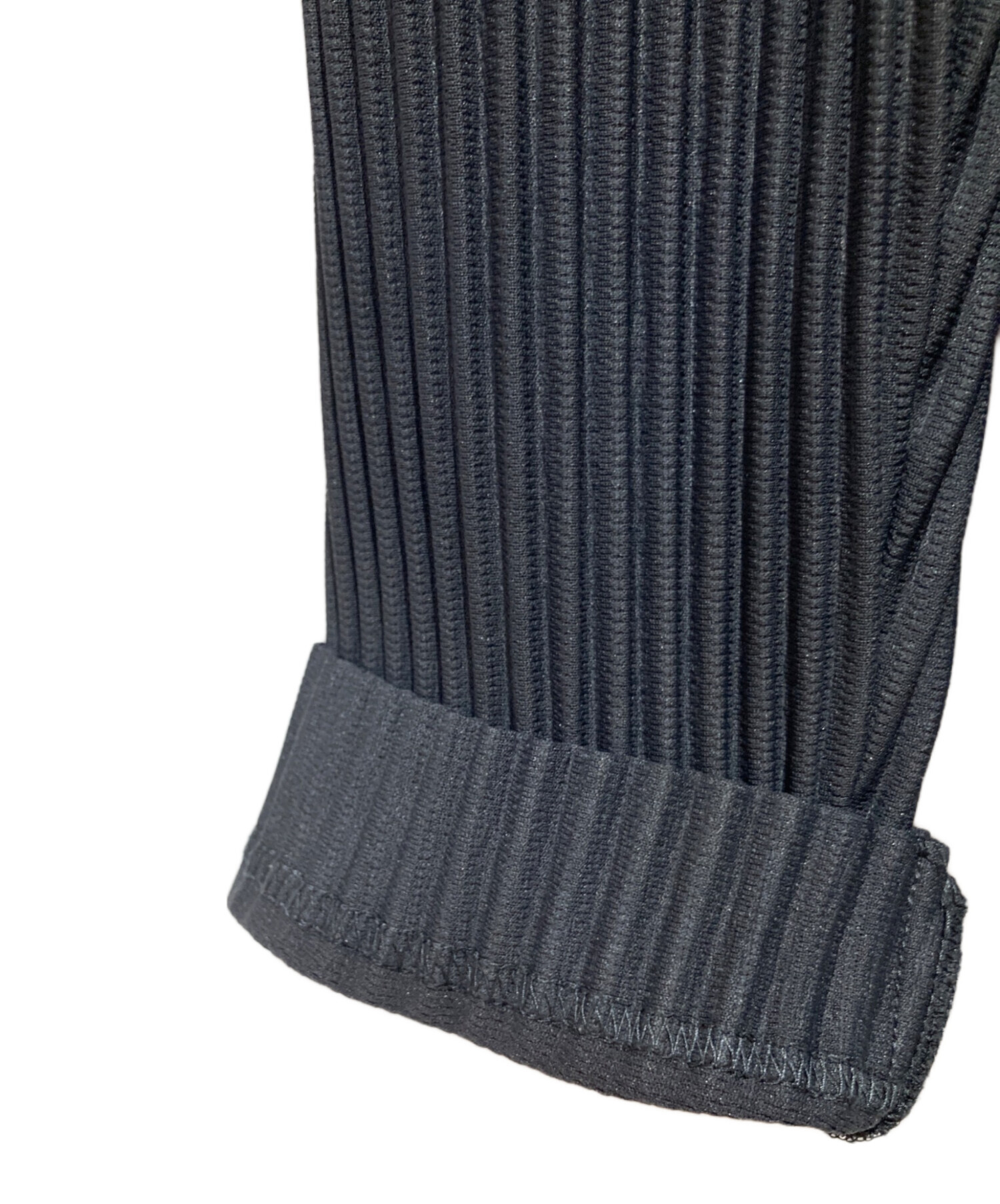 イッセイミヤケ 70s-80s ウール レザー クロス 布 ベルト ブルー M【中古】 中古・古着通販】ISSEY MIYAKE (イッセイミヤケ) 80sハイネックニット