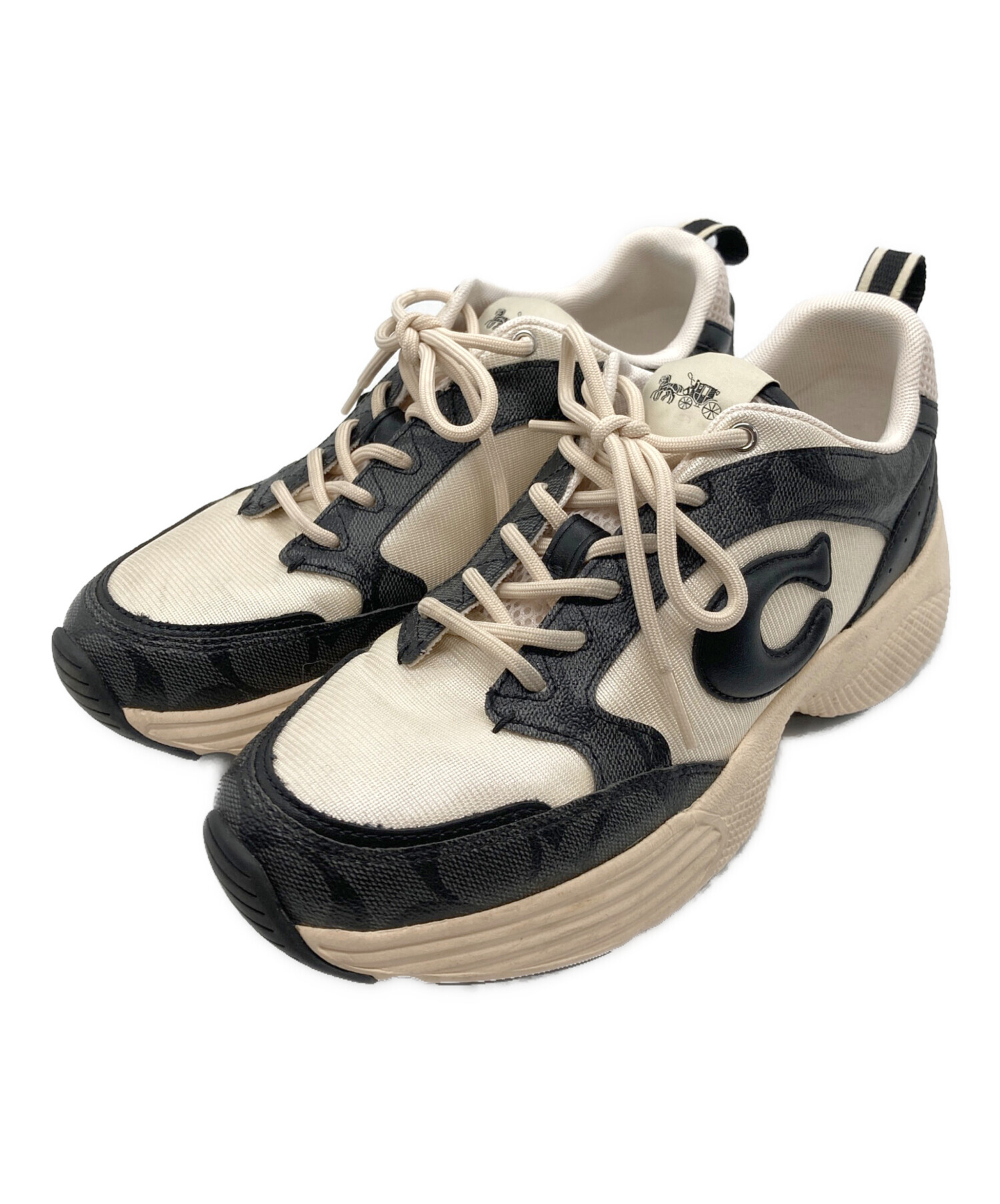 中古・古着通販】COACH (コーチ) スニーカー ブラック サイズ:24cm 中古・古着通販】COACH (コーチ) スニーカー ブラック サイズ:24cm