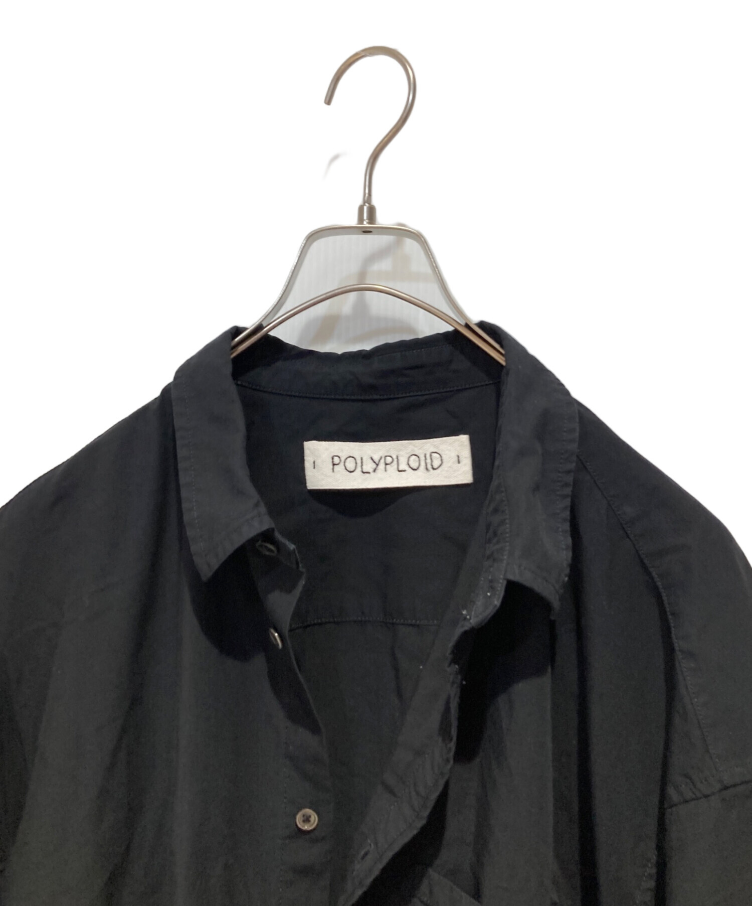 中古・古着通販】POLYPLOID (ポリプロイド) レーヨンシャツ ブラック