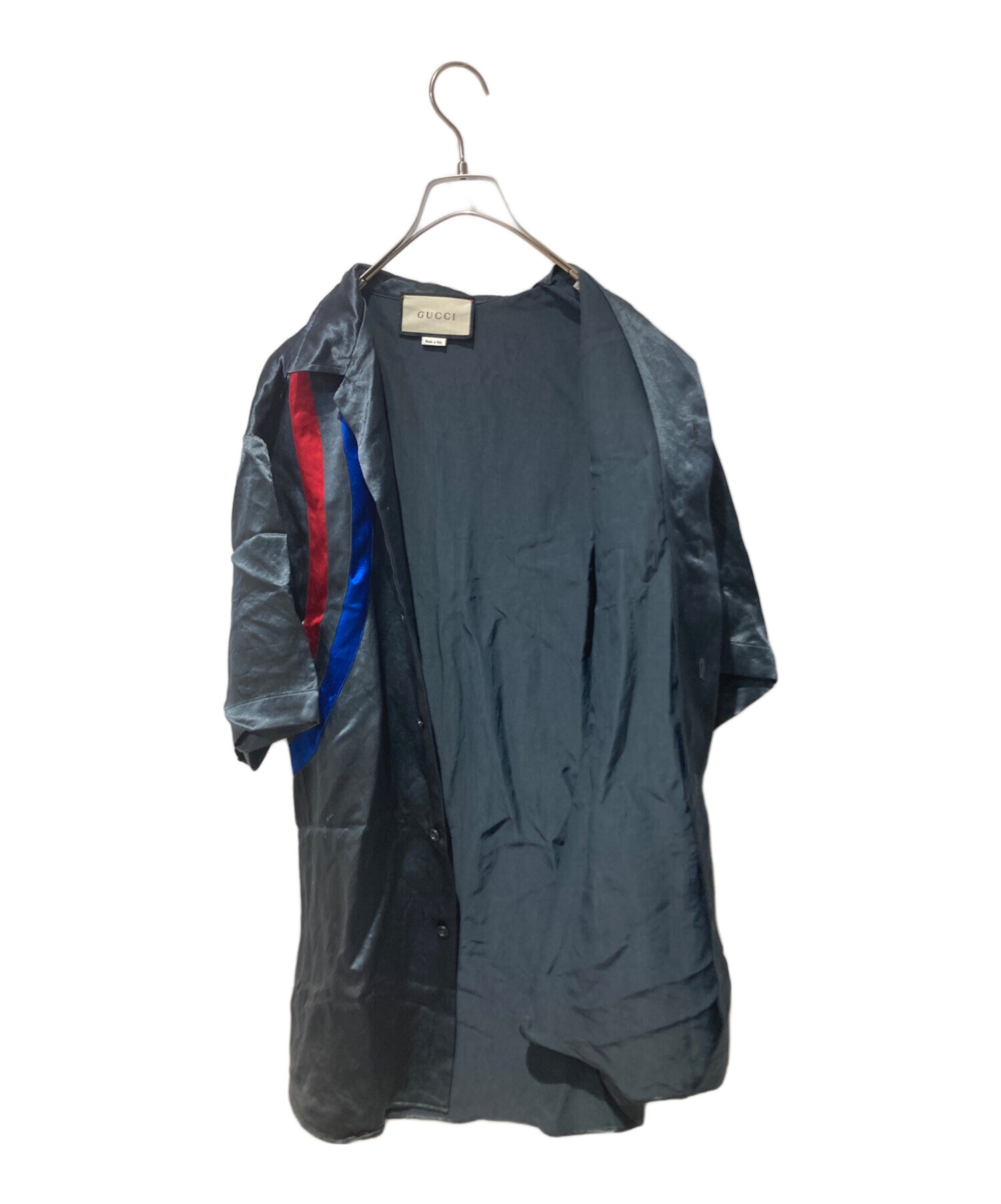 中古・古着通販】GUCCI (グッチ) ボーリングシャツ グリーン サイズ:46