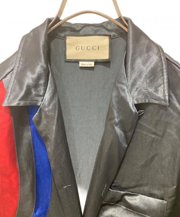 中古・古着通販】GUCCI (グッチ) ボーリングシャツ グリーン サイズ:46