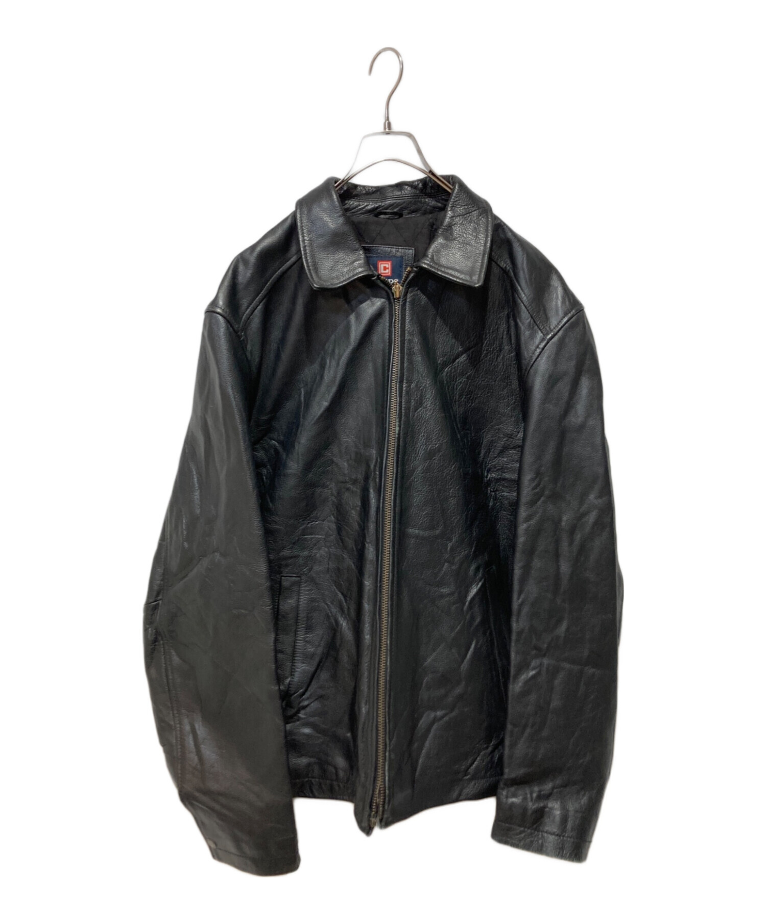 中古・古着通販】CHAPS (チャップス) レザージャケット ブラック