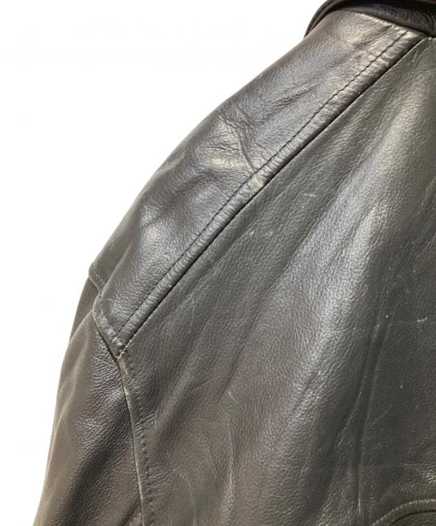 中古・古着通販】CHAPS (チャップス) レザージャケット ブラック