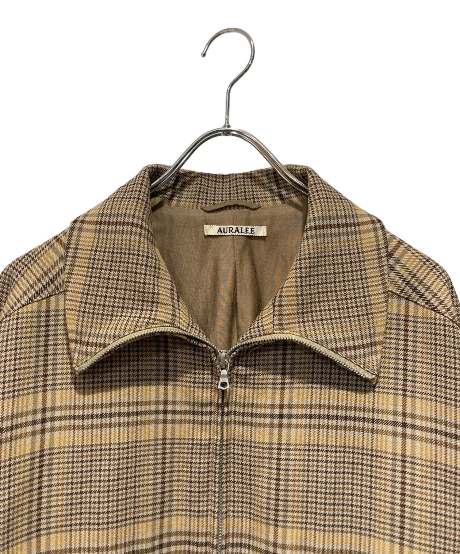 中古・古着通販】AURALEE (オーラリー) WOOL SERGE CHECK ZIP-UP