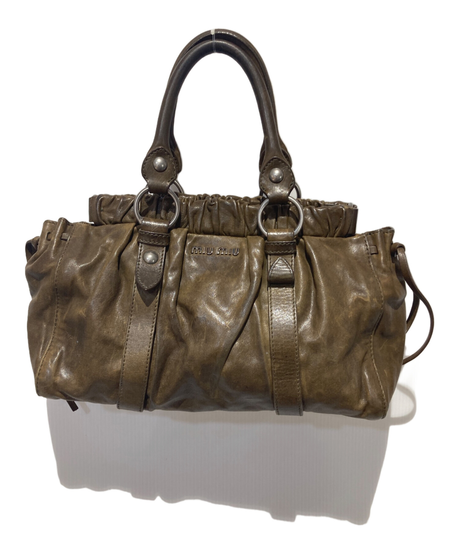 【MIU MIU】 2wayバッグ 中古・古着通販】MIU MIU (ミュウミュウ) ヴィッテロルクス2WAYバッグ