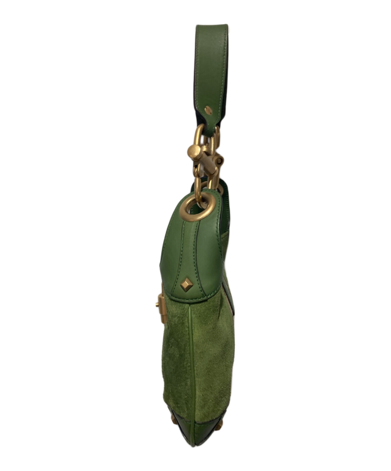 GUCCI グッチハンドバックジャッキベロアグリーン
