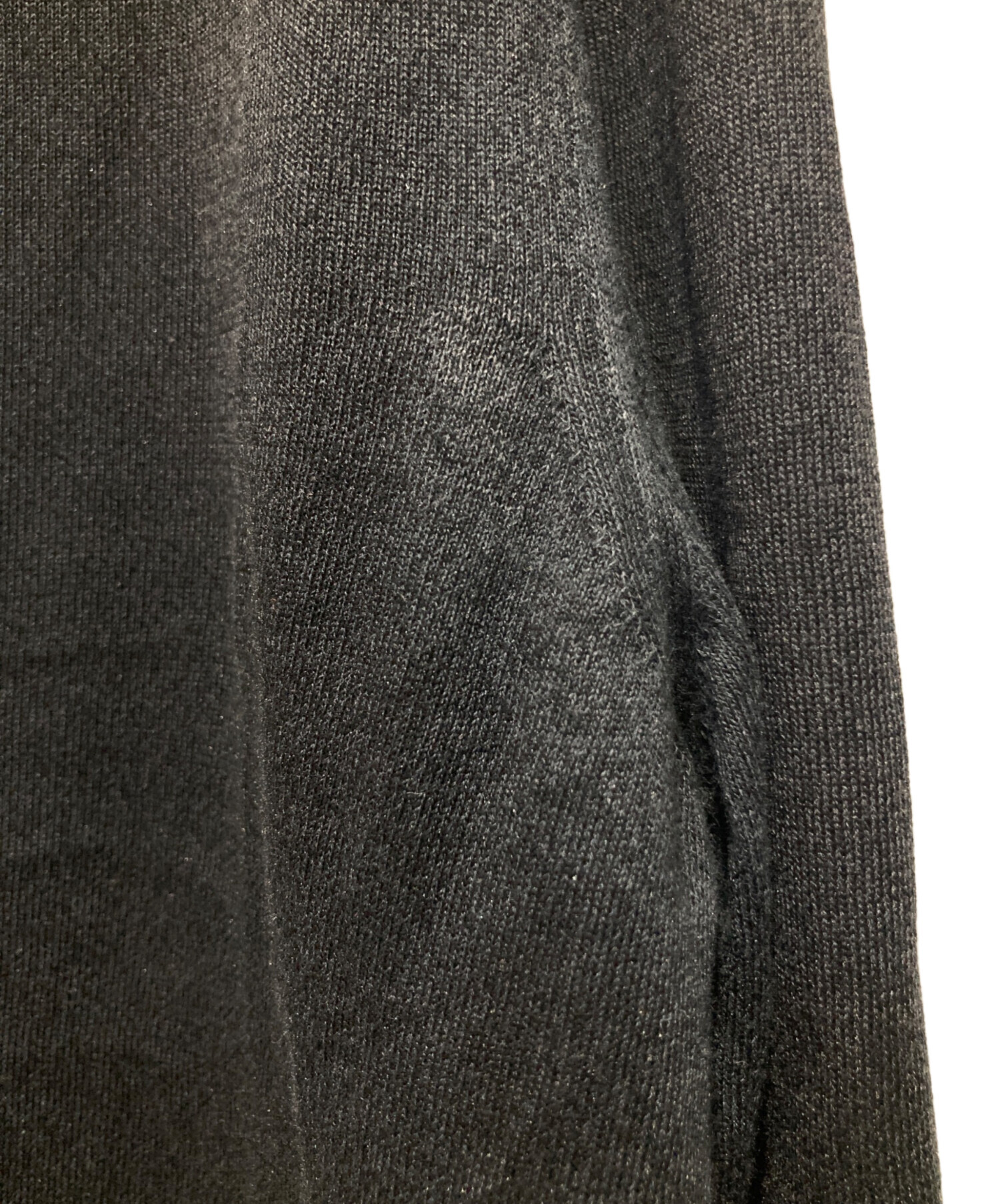 中古・古着通販】PRADA (プラダ) シルク混ニットポロシャツ ブラック