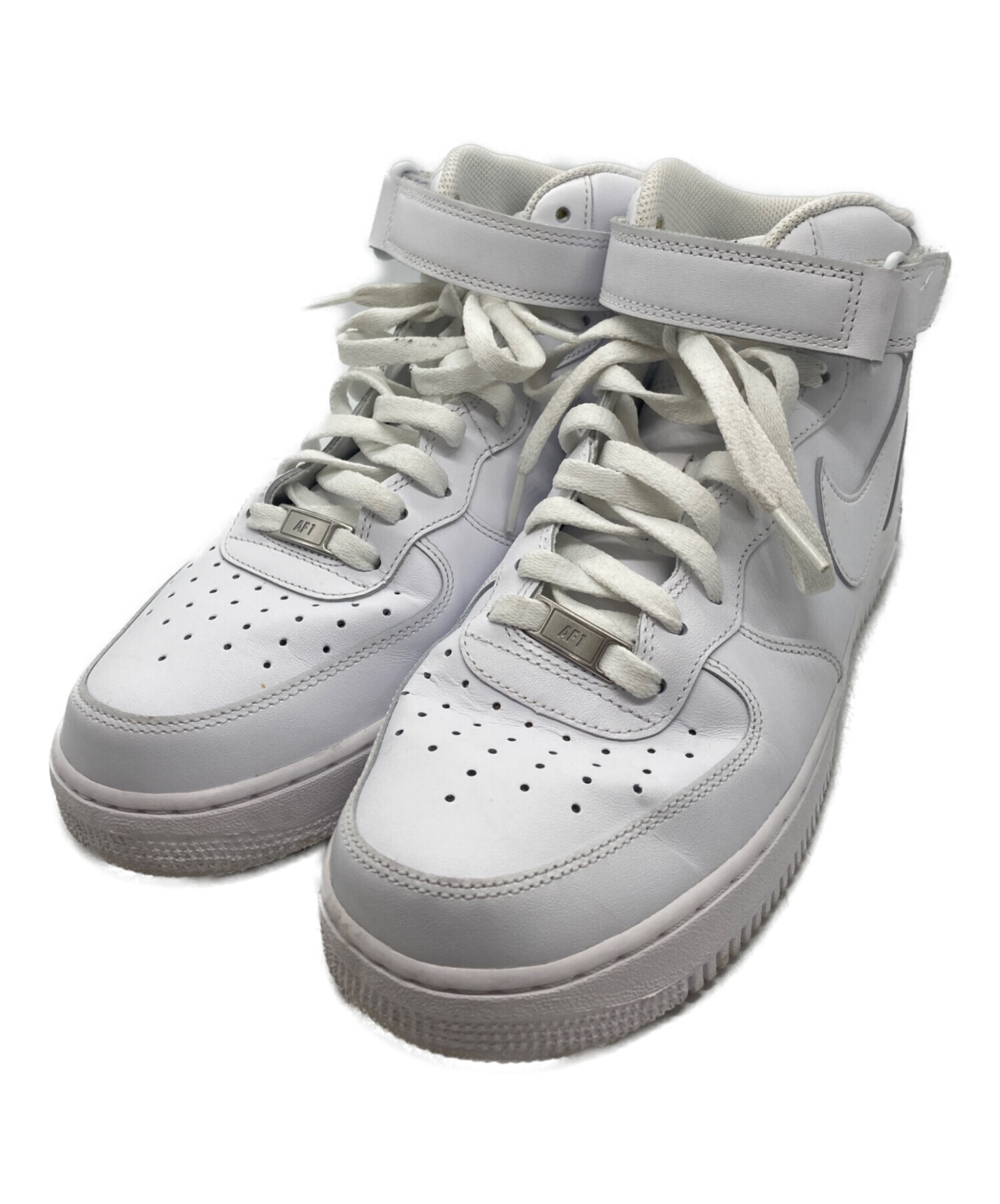中古・古着通販】NIKE (ナイキ) NIKE AIR FORCE 1 MID ホワイト サイズ 
