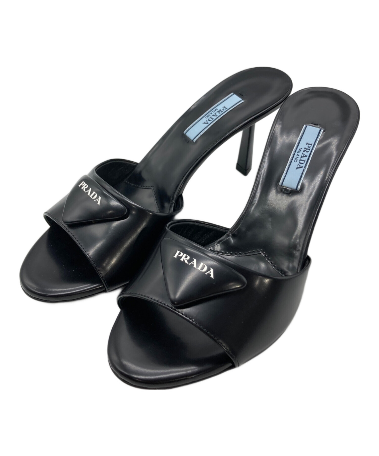 中古・古着通販】PRADA (プラダ) トライアングルロゴミュール ブラック