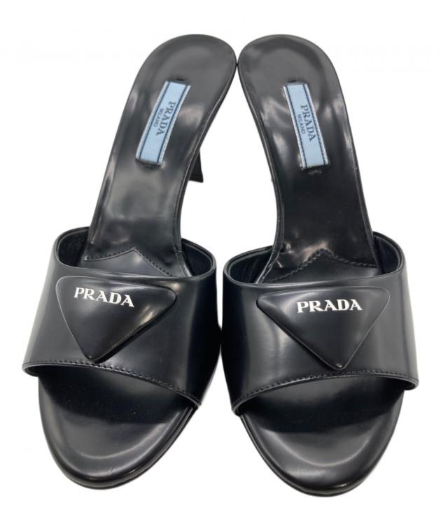 中古・古着通販】PRADA (プラダ) トライアングルロゴミュール ブラック