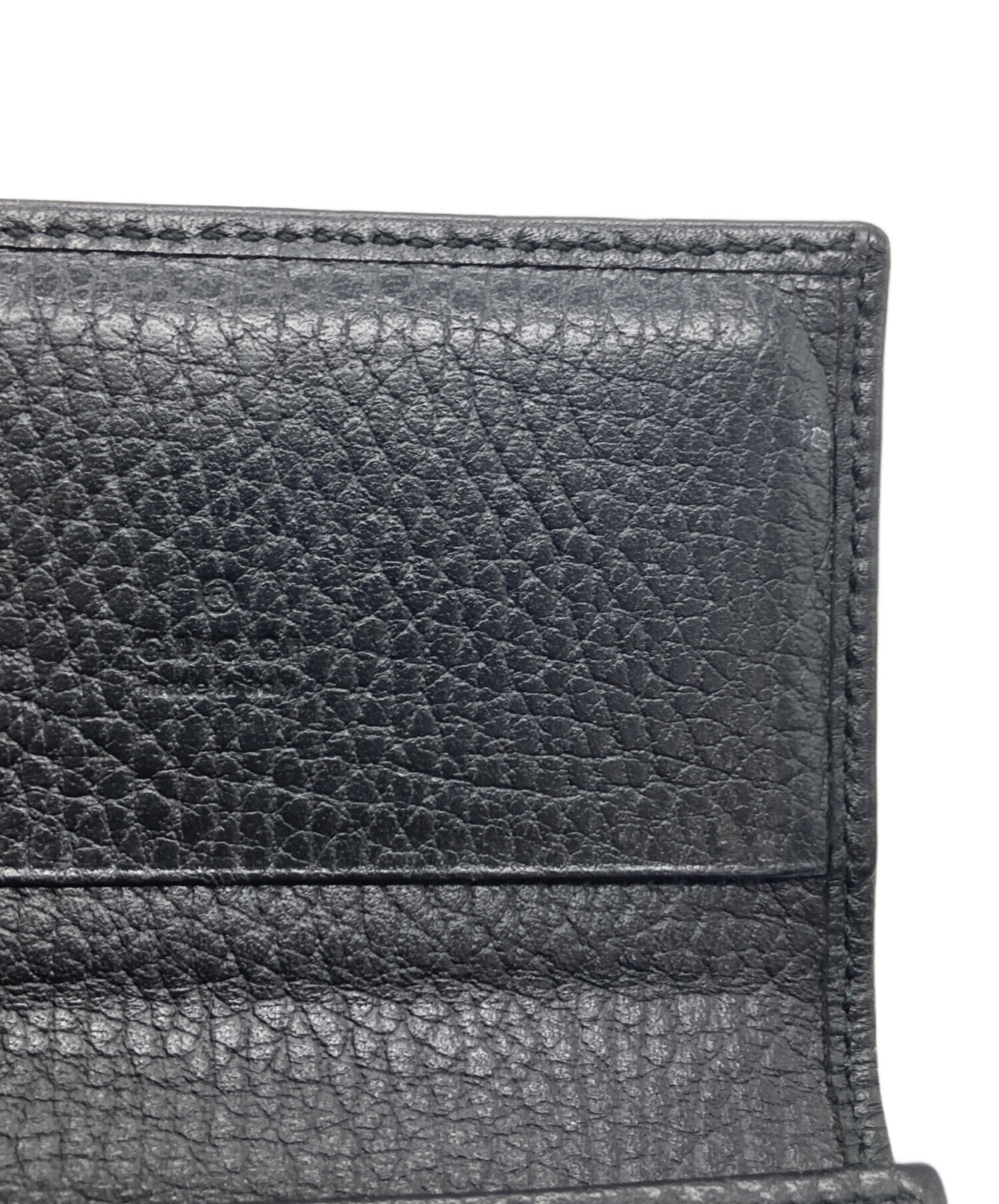 中古・古着通販】GUCCI (グッチ) 2つ折り財布 ブラック｜ブランド
