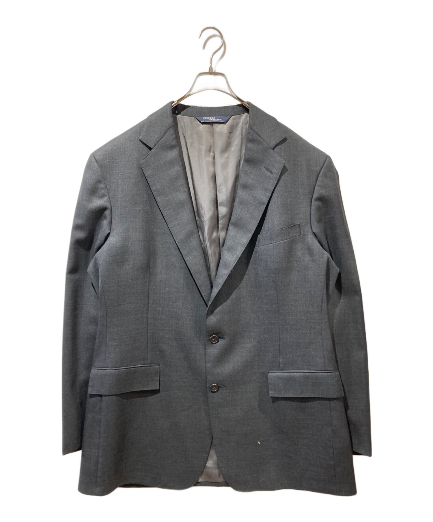 【未使用タグ付き】ポロラルフローレン テーラードジャケット グレー 36S 中古・古着通販】POLO RALPH LAUREN (ポロ・ラルフローレン) ウール