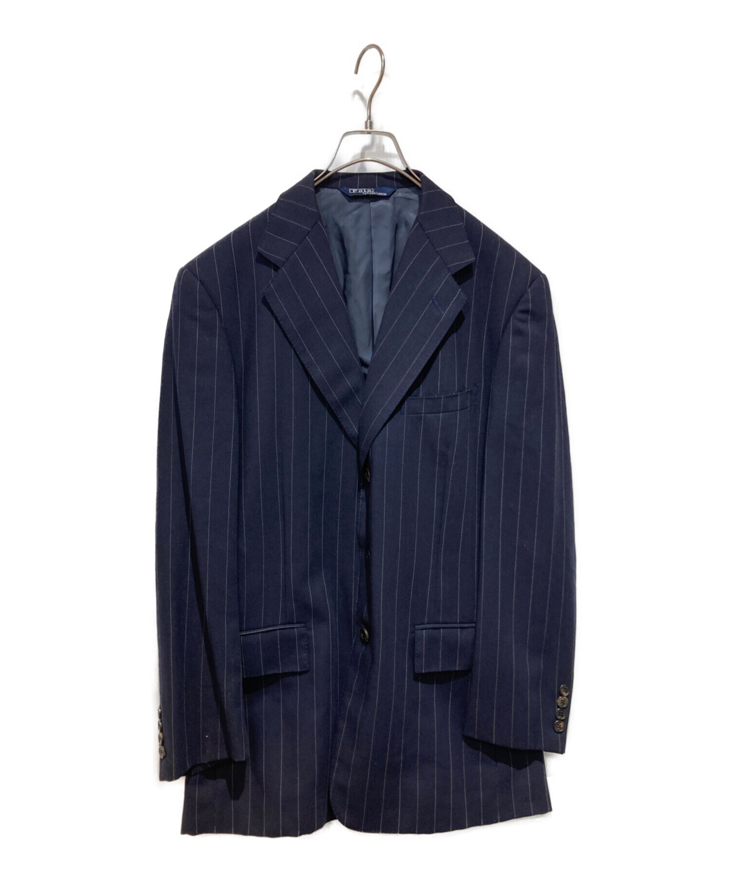 ポロラルフローレン スーツセットアップ ダブル ストライプ 中古・古着通販】POLO RALPH LAUREN (ポロ・ラルフローレン