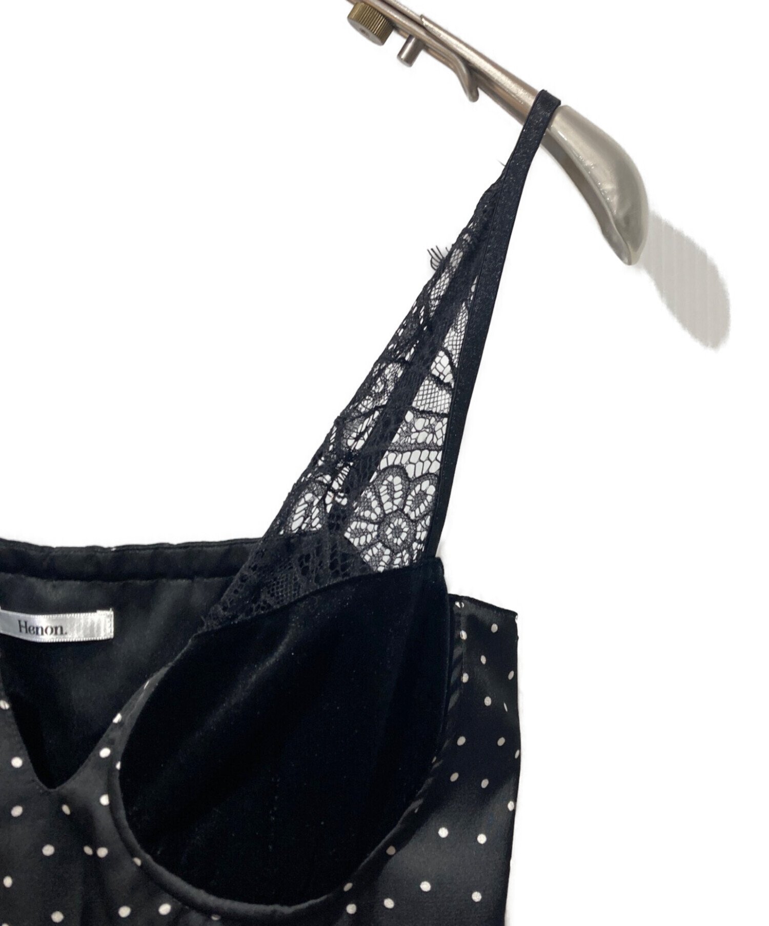 中古・古着通販】Henon. (ー) LINGERIE CAMI DRESS ブラック サイズ