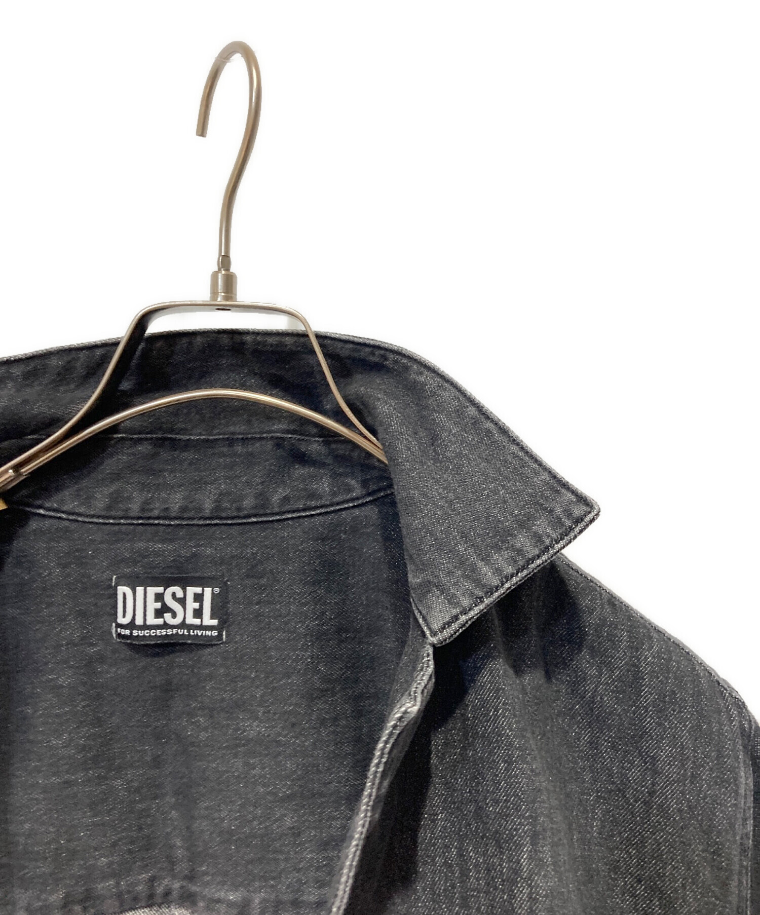 中古・古着通販】DIESEL (ディーゼル) デニムオープンカラーシャツ