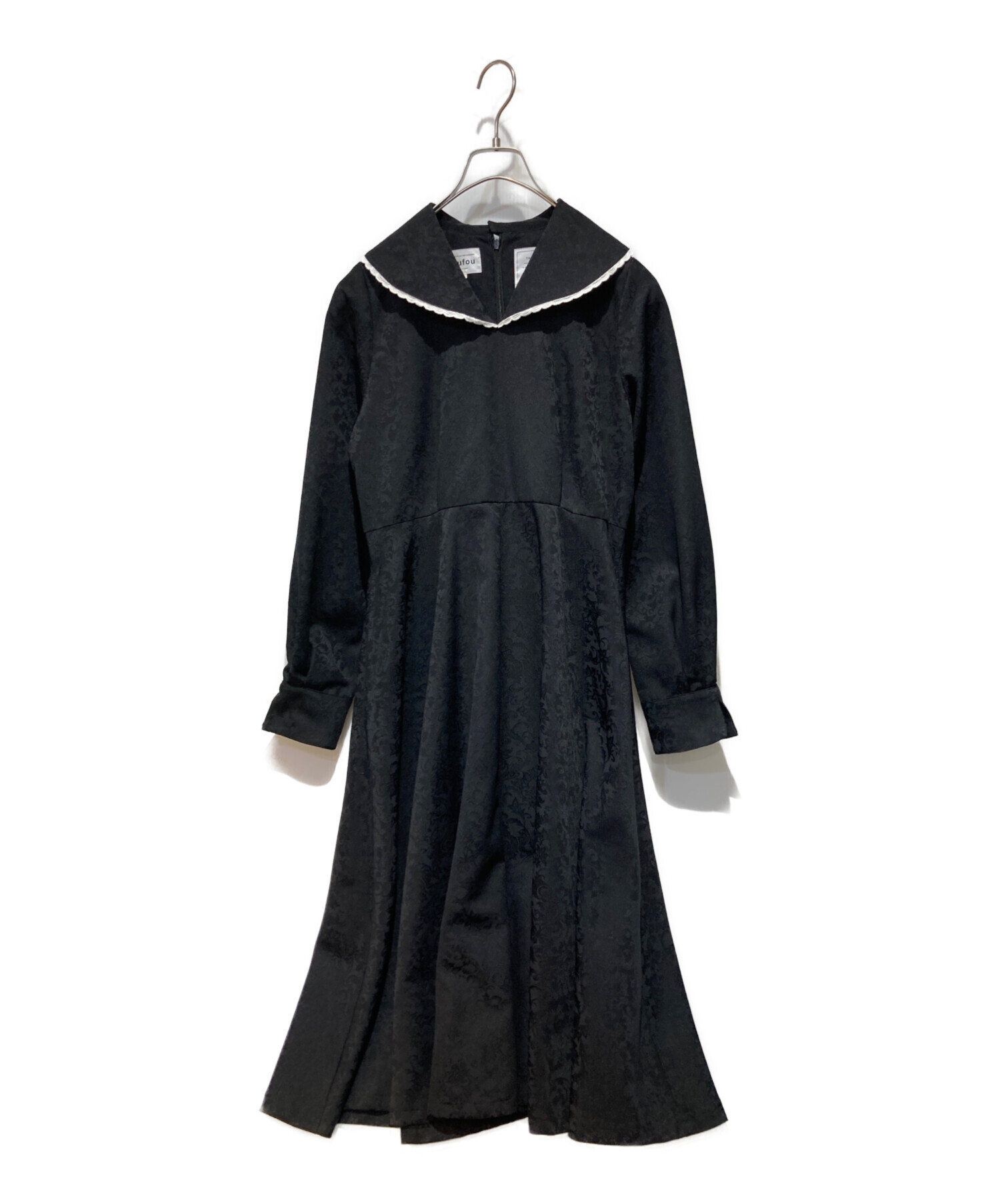 中古・古着通販】foufou (フーフー) big lace collar jacquard dress