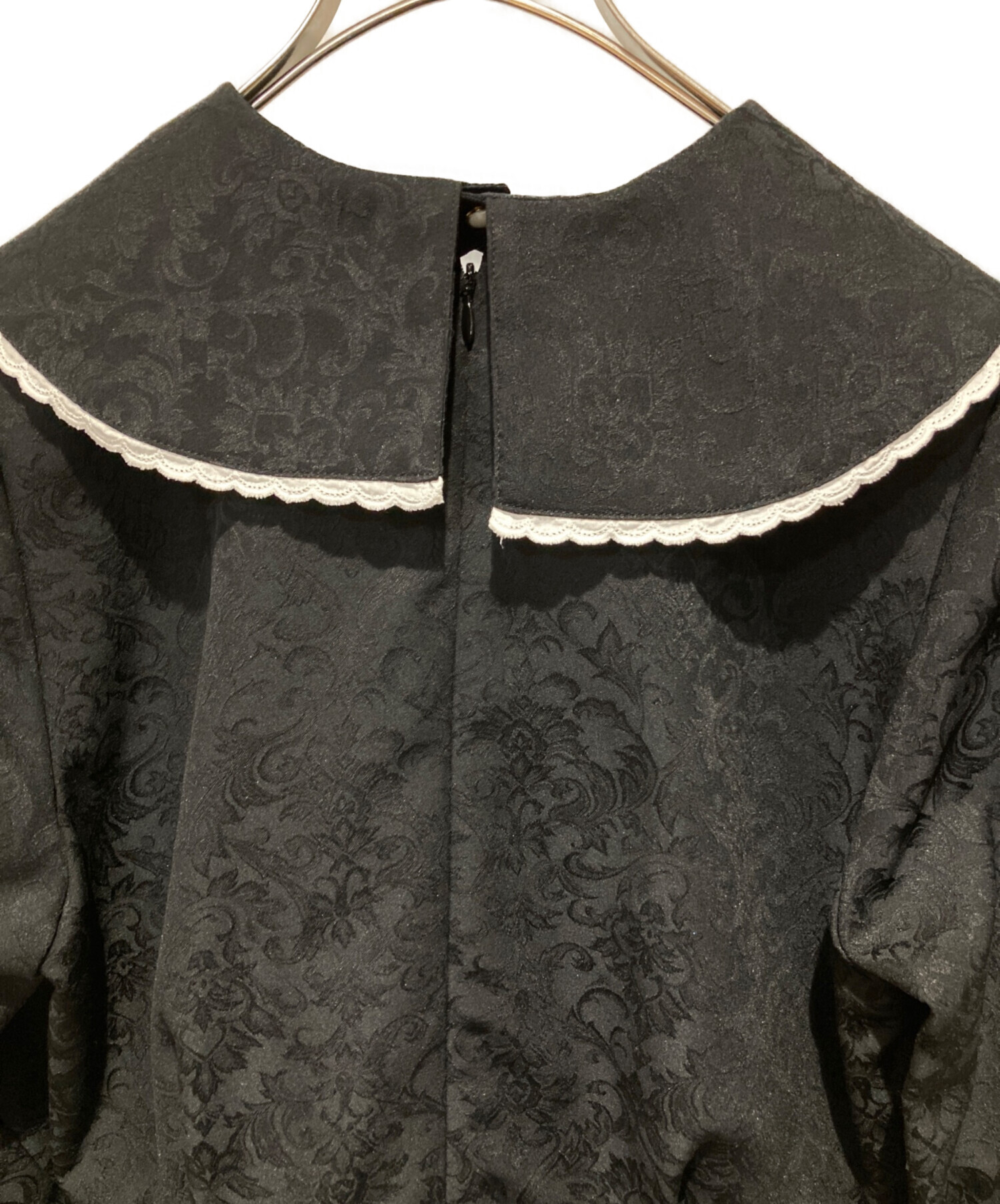 中古・古着通販】foufou (フーフー) big lace collar jacquard dress