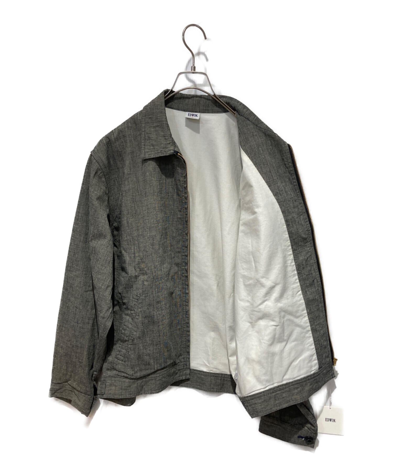 中古・古着通販】EDWIN (エドウィン) WORK JACKET グレー サイズ:L 
