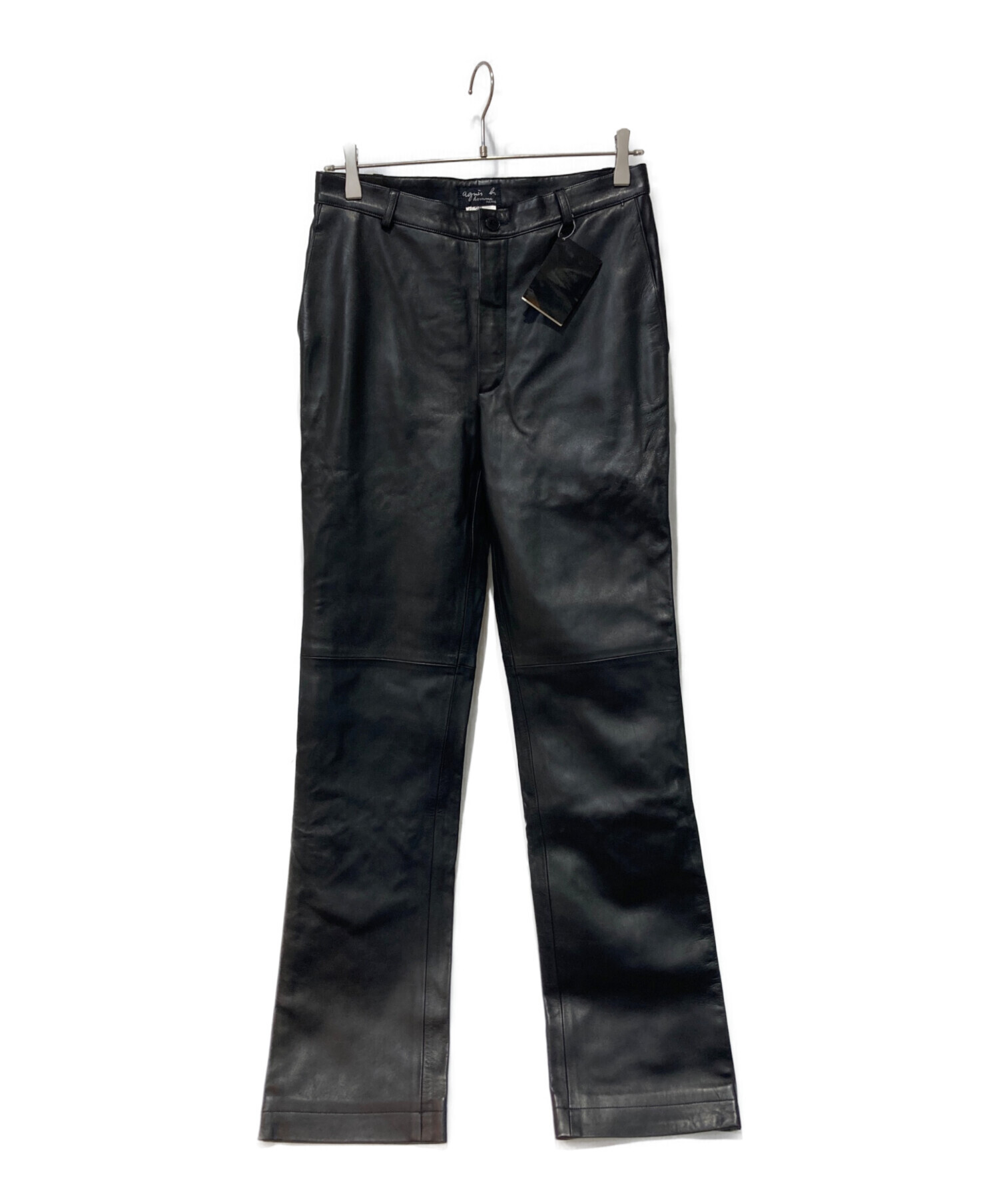 00s agnes b. homme 黒 パンツ アニエスベーオム 中古・古着通販】agnes b homme (アニエスベーオム) レザーパンツ