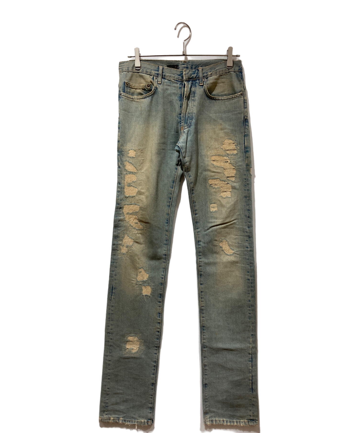 06SS DIOR HOMME ダメージ リペア デニムパンツ　サイズ29 中古・古着通販】DIOR HOMME (ディオール オム) ダメージ&リペア加工
