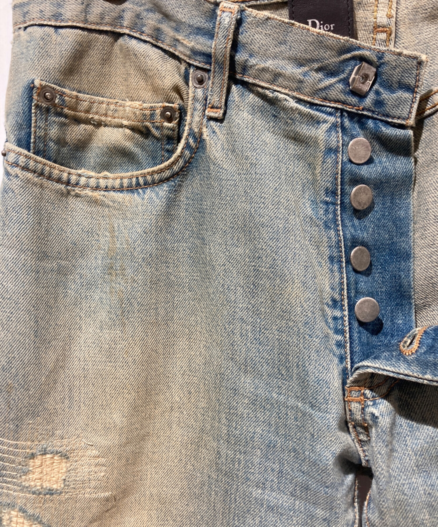 中古・古着通販】DIOR HOMME (ディオール オム) ダメージ&リペア加工