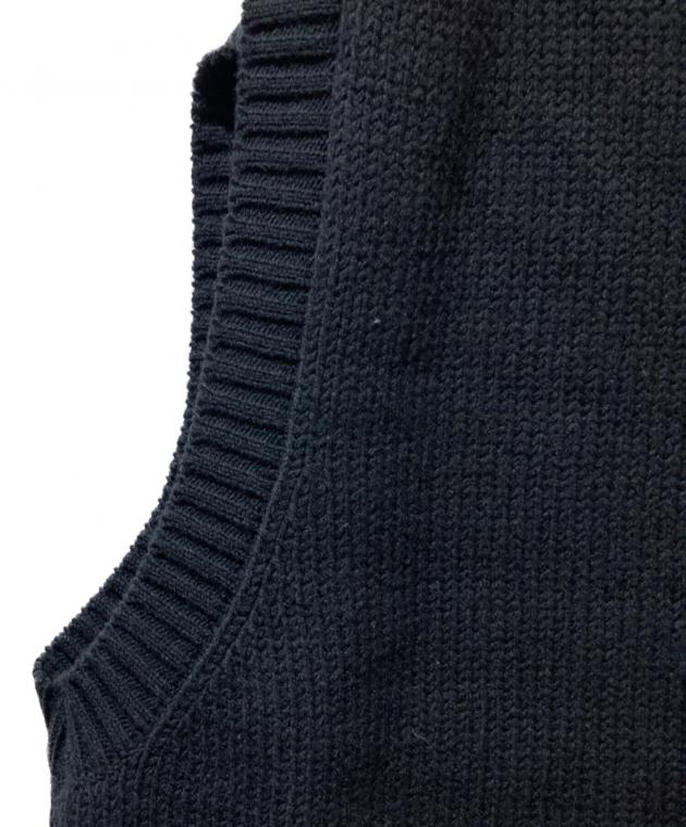 中古・古着通販】doublet (ダブレット) 刺繍ニットベスト ブラック