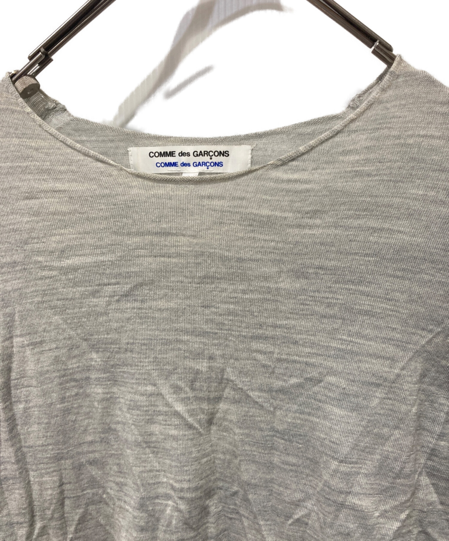 COMME des GARÇONS 半袖ニットセーター S グレー　フリース風 中古・古着通販】COMME des GARCONS COMME des GARCONS
